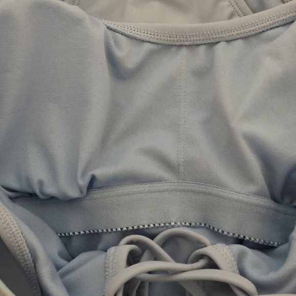 Rhinestone Bebe Powder Blue Swim Suit - Picture 6 of 7